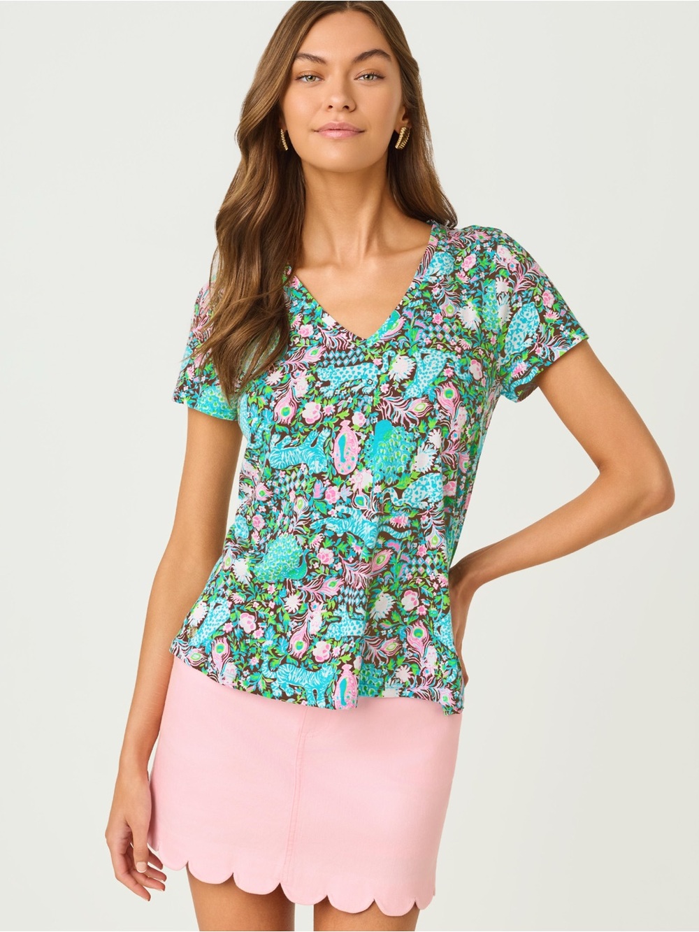 Lilly Pulitzer Maryetta Top in Royal Zoo / XS